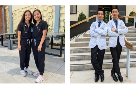 Two sets of twin doctors graduate from LLU School of Medicine and Pharmacy