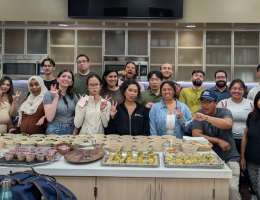 Students in the dietetics kitchen at LLU